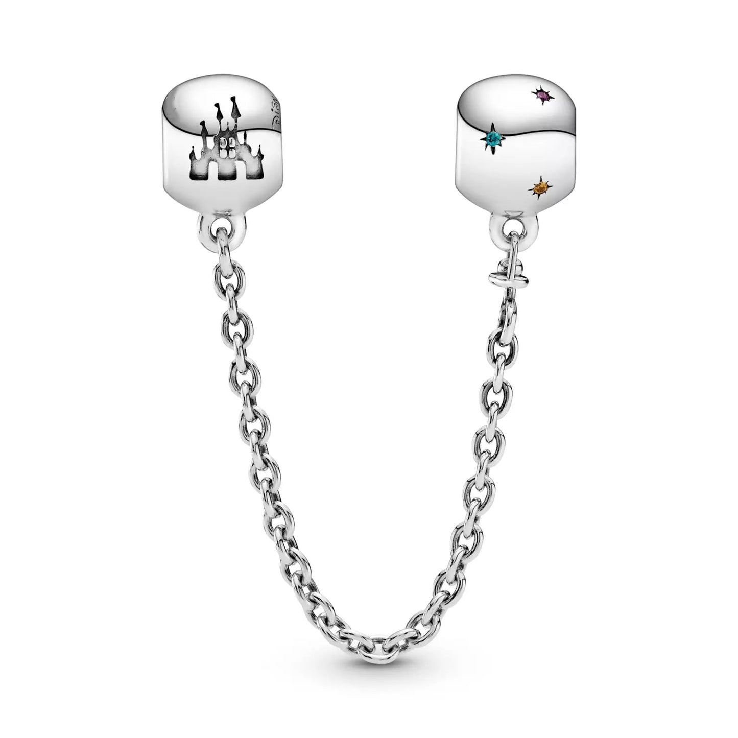Fantasyland Castle Safety Chain Charm S925 Sterling Silver