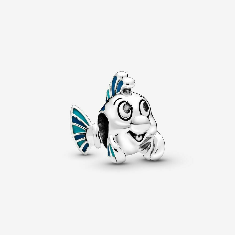 Disney The Little Mermaid Flounder Charm S925 Sterling Silver