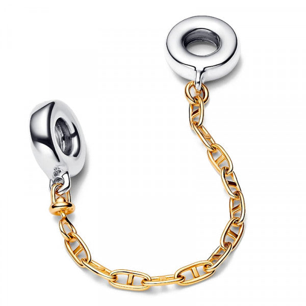 Elongated Safety Chain Charm S925 Sterling Silver