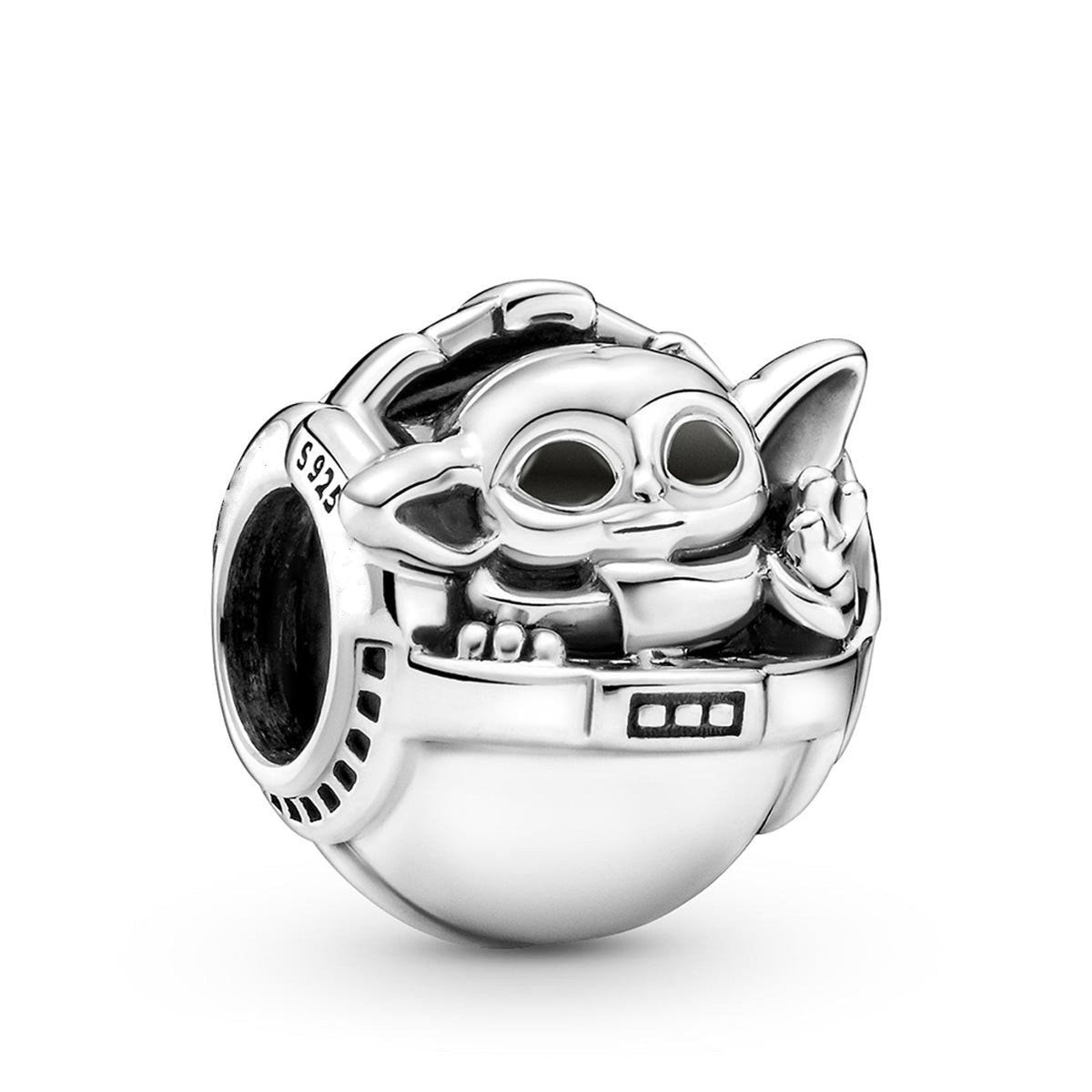 Disney Star Wars Grogu & Crib Charm S925 Sterling Silver