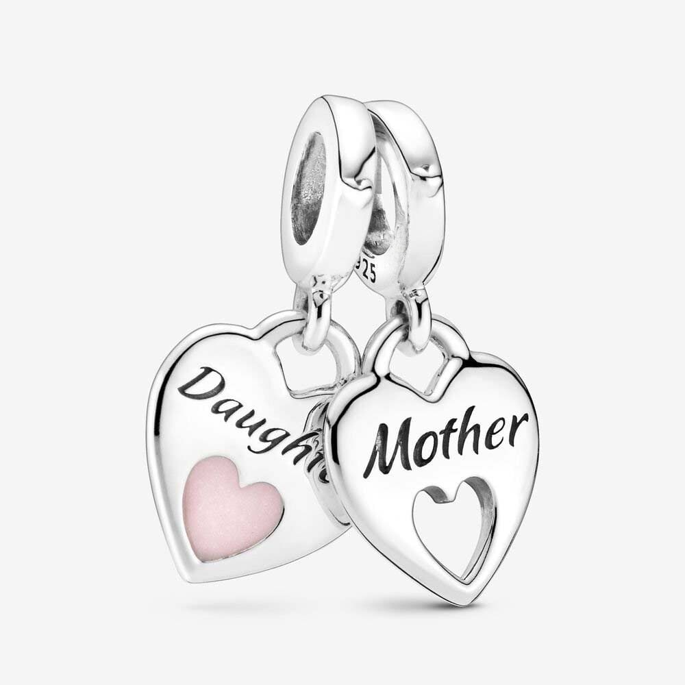 Mother Daughter Split Dangle Charm S925 Compatible Sterling Silver Charm