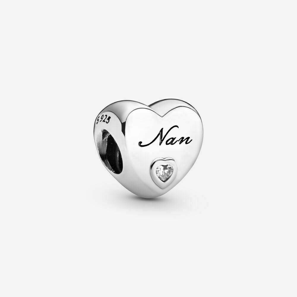 Nan Heart Charm S925 Sterling Silver