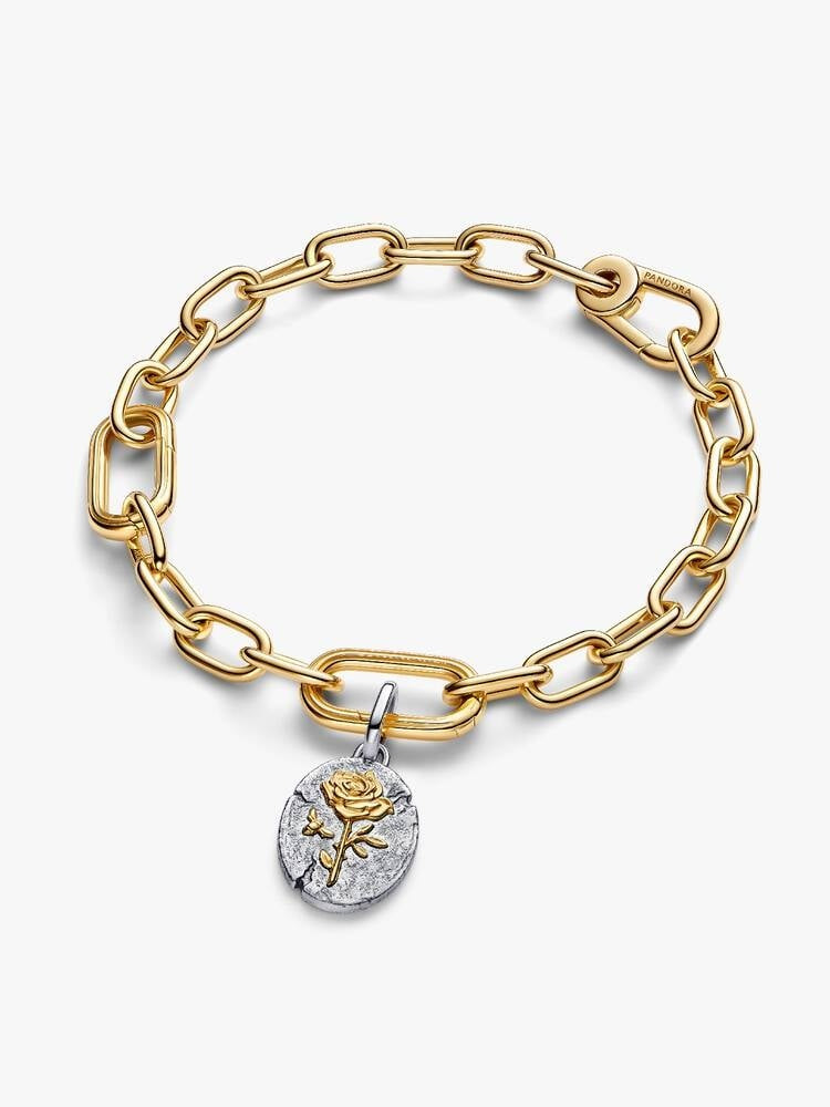 Rose Medallion Charm S925 Sterling Silver