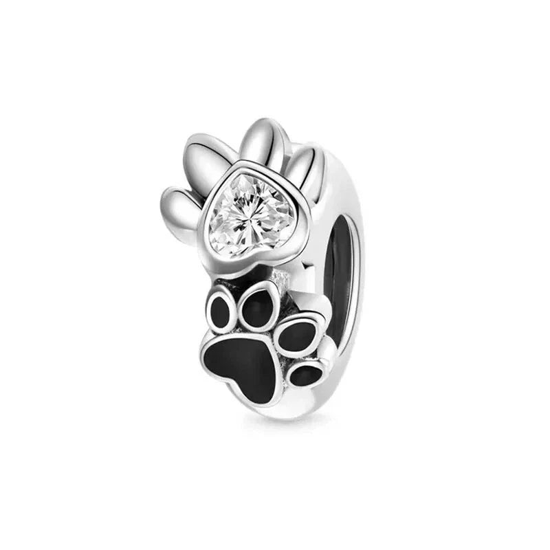 Pet Paw Charm 925 Sterling Silver Charm S925 Sterling Silver