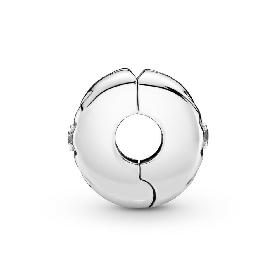 Sparkling Sunburst Clip Charm S925 Sterling Silver