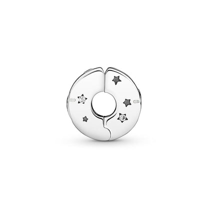 Stars & Galaxy Clip Charm S925 Sterling Silver