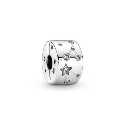 Stars & Galaxy Clip Charm S925 Sterling Silver