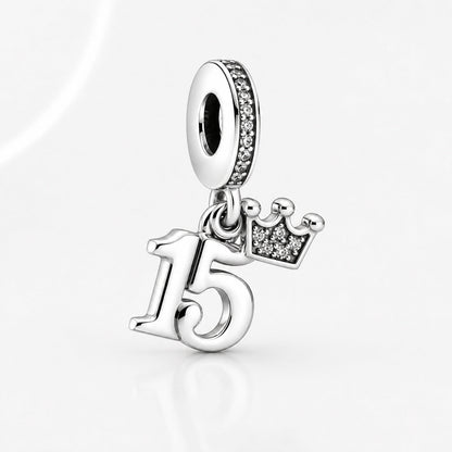 S925 Birthday Charms 15th,16th,18th,21st,30th,40th,50th,60th  Serling Dangle Silver Charms