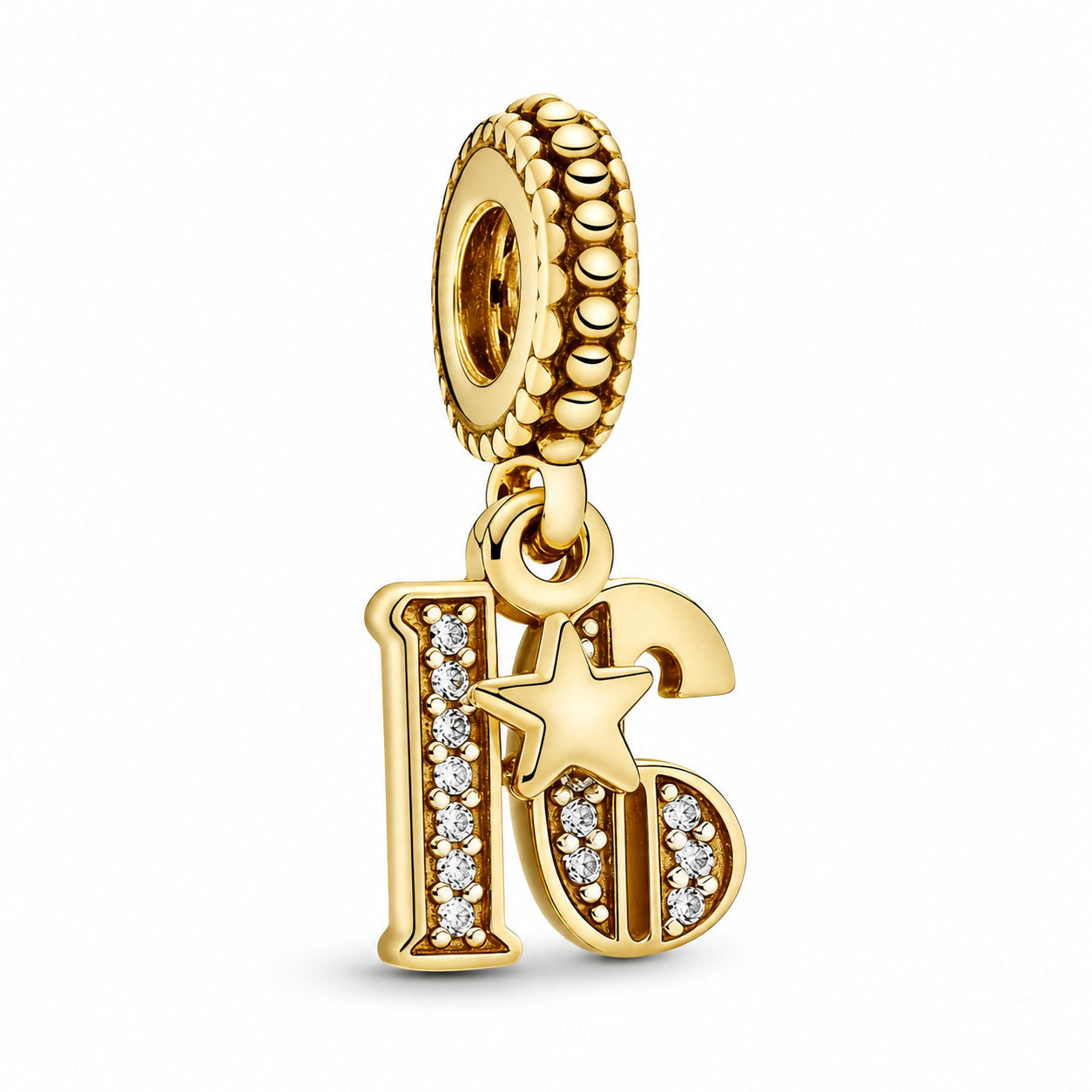 Gold Plated 13th 15th, 16th, 21st, 30th, 40th, 50th, 60th Birthday Dangle S925 Sterling Silver Charms