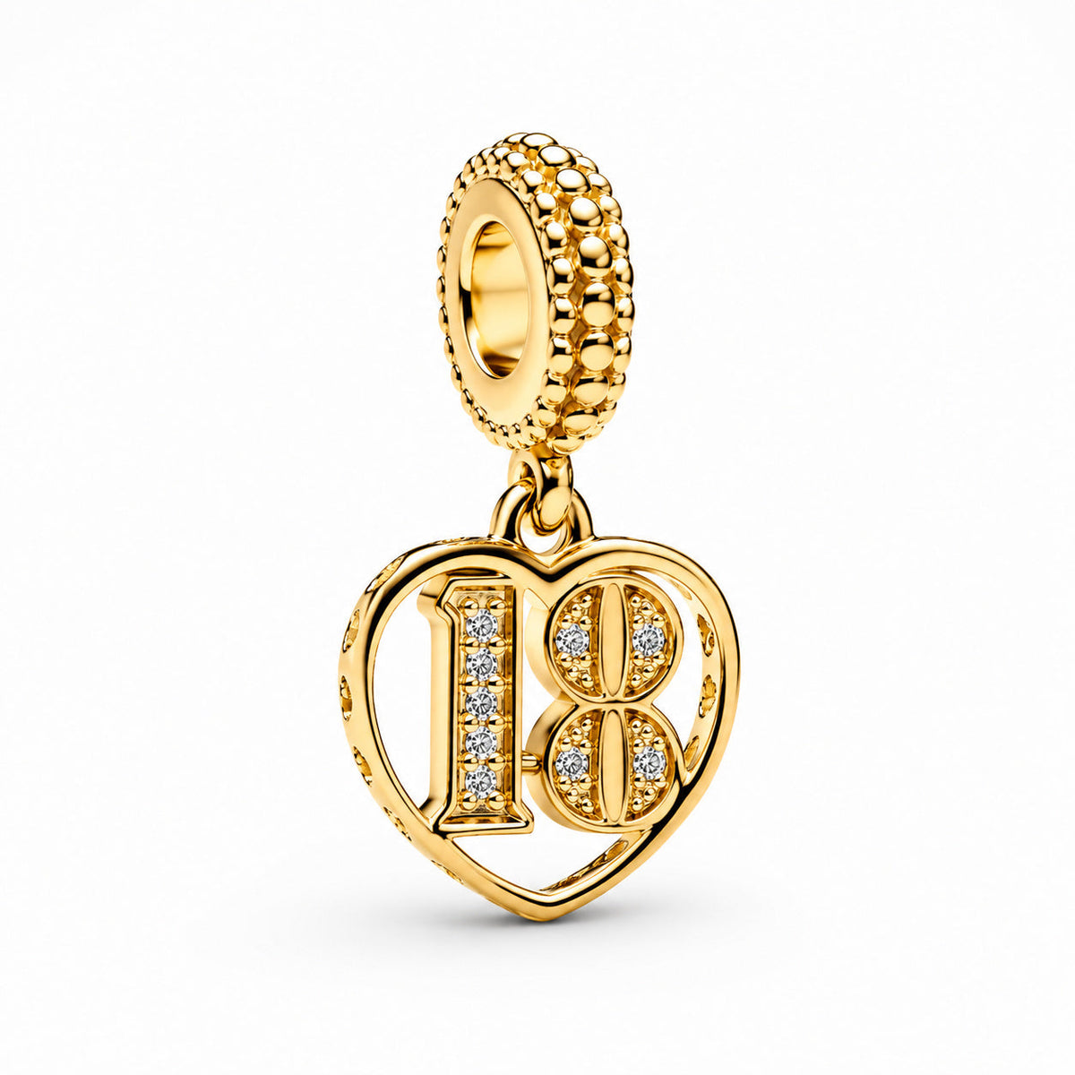 Gold Plated 13th 15th, 16th, 18th, 21st, 30th, 40th, 50th, 60th Birthday Dangle S925 Sterling Silver Charm