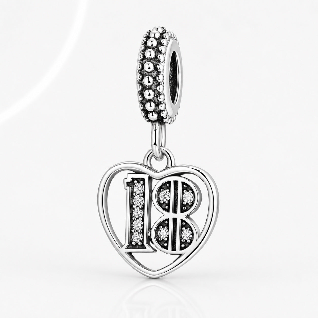 18th Birthday Dangle Charm S925 Sterling Silver
