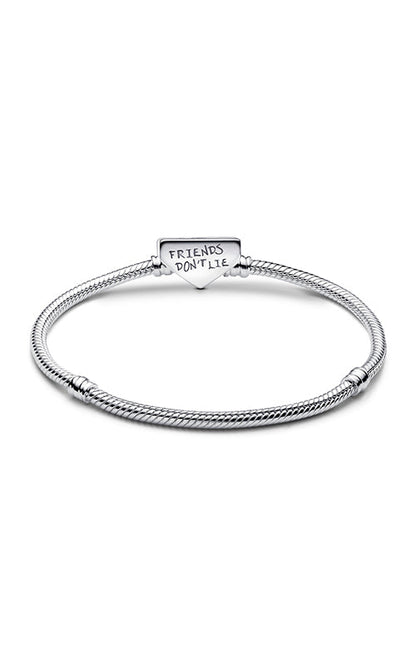 Stranger Things Clasp Charm Silver Bracelet