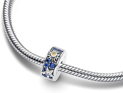 Celestial Sun, Star & Moon Clip Charm S925 Sterling Silver