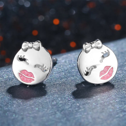 Playful Wink Sterling Silver stud Earrings