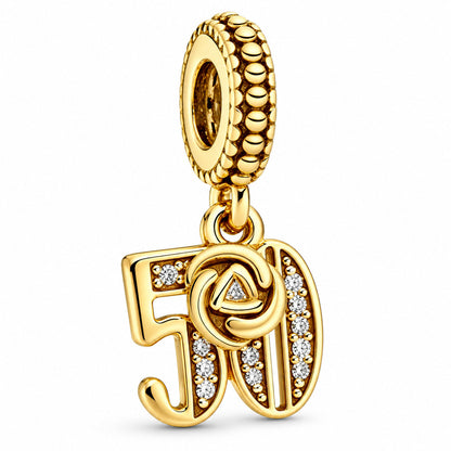Gold Plated 13th 15th, 16th, 18th, 21st, 30th, 40th, 50th, 60th Birthday Dangle S925 Sterling Silver Charm