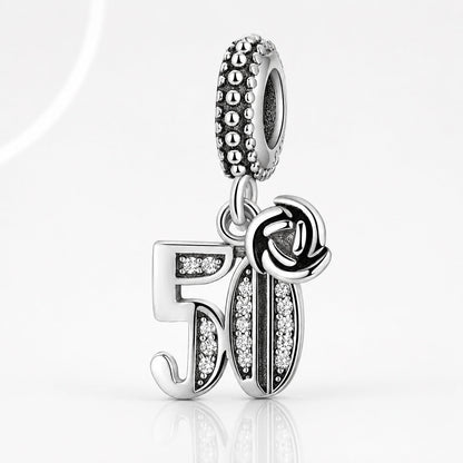 S925 Birthday Charms 15th,16th,18th,21st,30th,40th,50th,60th  Serling Dangle Silver Charms