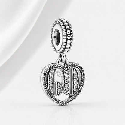 S925 Birthday Charms 15th,16th,18th,21st,30th,40th,50th,60th  Serling Dangle Silver Charms