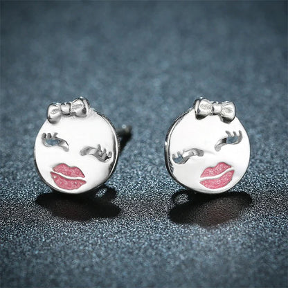 Playful Wink Sterling Silver stud Earrings