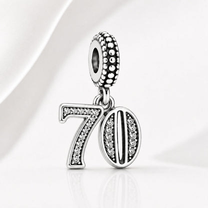 S925 Birthday Charms 15th,16th,18th,21st,30th,40th,50th,60th  Serling Dangle Silver Charms