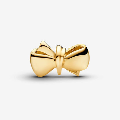 Sparkling Bow Charm  S925 Sterling Silver