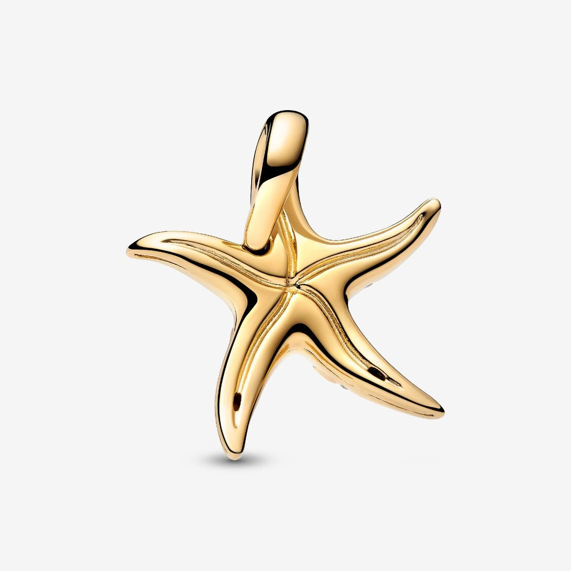Sparkling Blue Starfish Dangle Charm S925 Sterling Silver