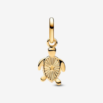 Green Turtle Mini Dangle Charm S925 Sterling Silver