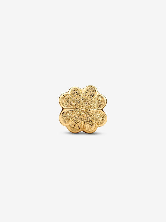 Textured Clover Mini Charm S925 Sterling Silver