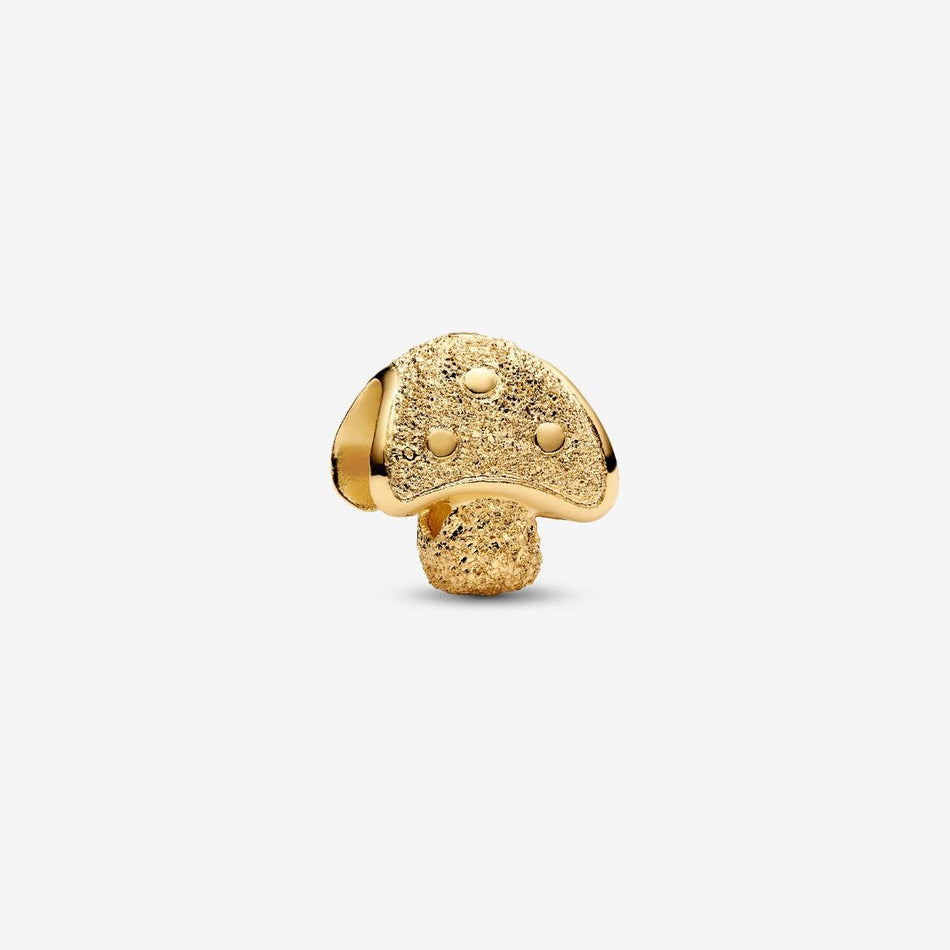Textured Mushroom Mini Charm S925 Sterling Silver