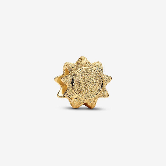 Textured Sun Mini Charm Hallmarked S925 Sterling Silver