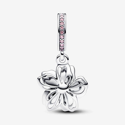 Cherry Blossom Dangle Charm S925 Sterling Silver