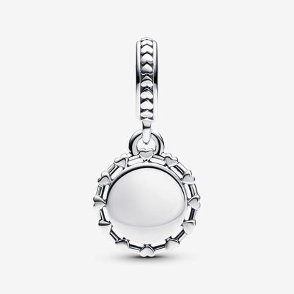 Engravable Scottish Cow Dangle Charm S925 Sterling Silver