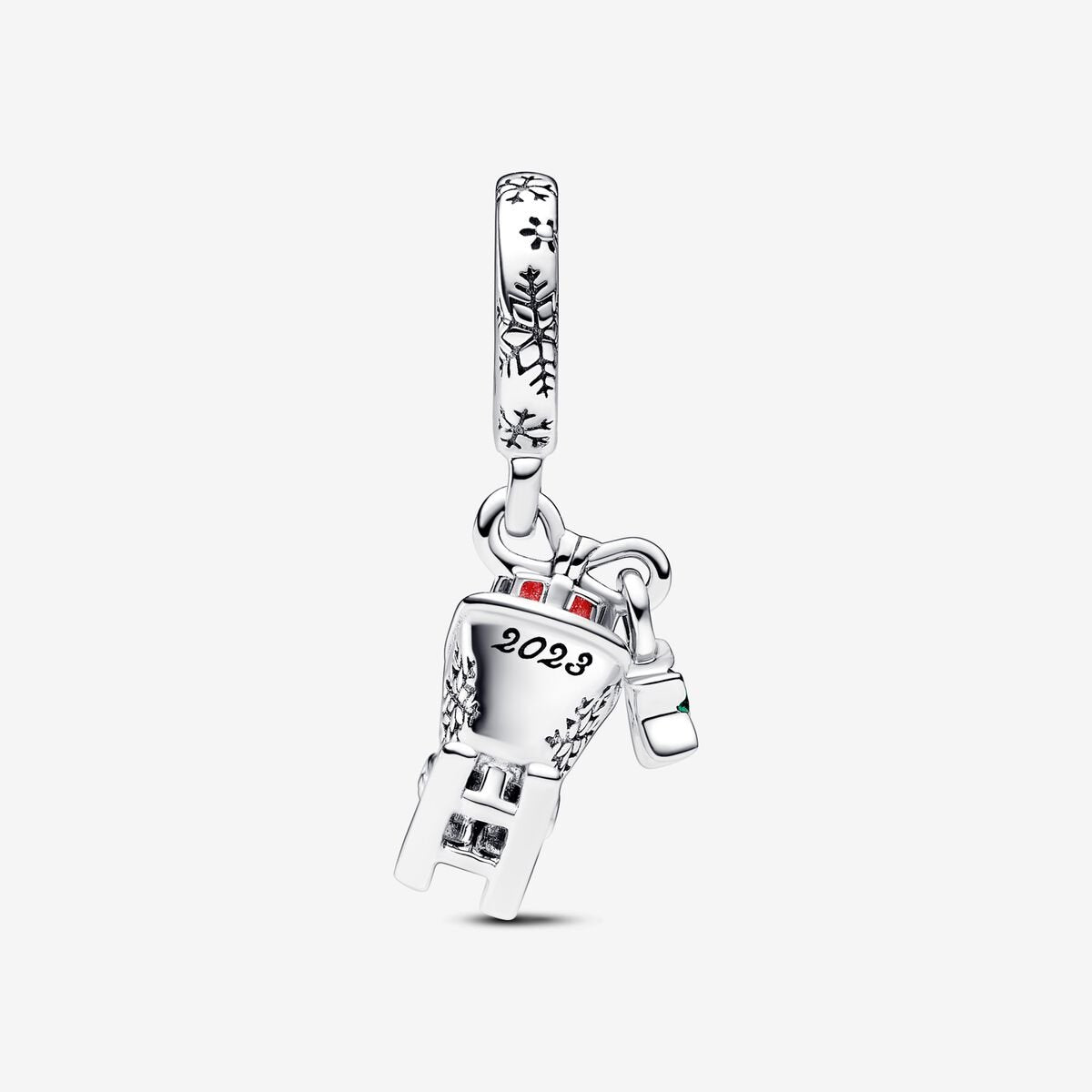 Christmas Sleigh 2023 Dangle Charm S925 Sterling Silver