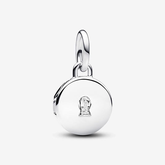 Openable & Engravable Love Locket Dangle Charm S925 Sterling Silver