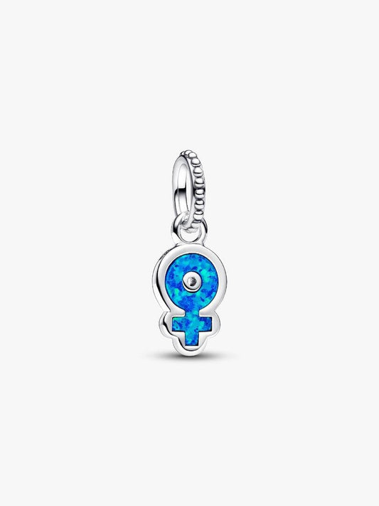 Powerful Women Opalescent Dangle Charm S925 Sterling Silver