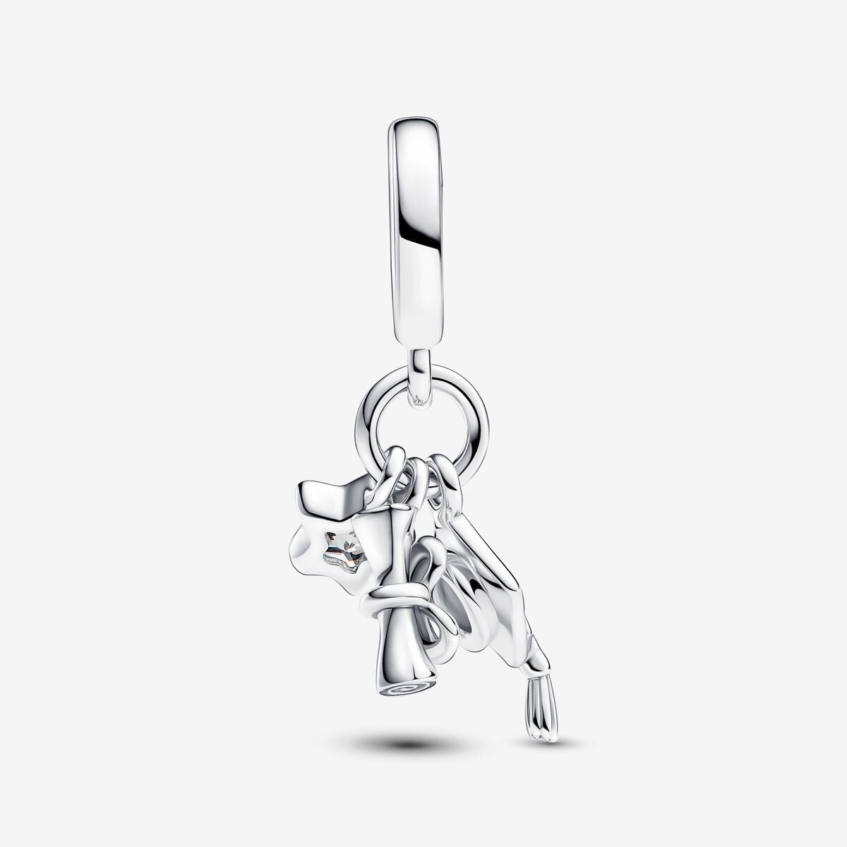Graduation Triple Dangle Charm S925 Sterling Silver