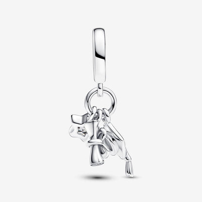 Graduation Triple Dangle Charm  S925 Sterling Silver