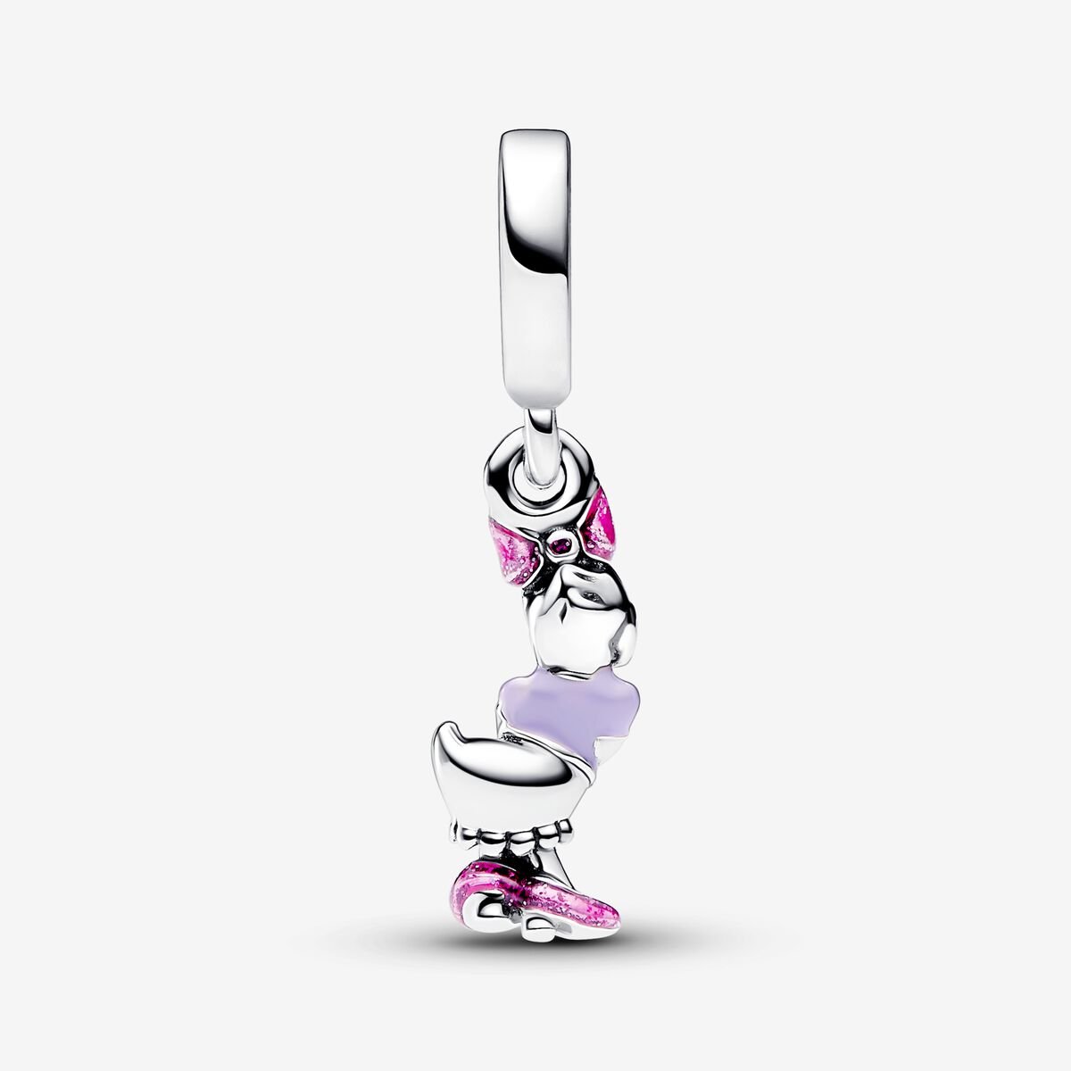 Disney Daisy Duck Dangle Charm S925 Sterling Silver