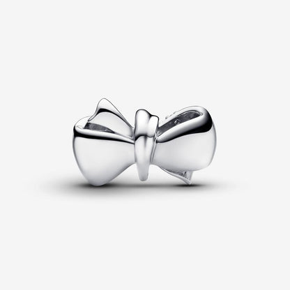 Sparkling Bow Charm S925 Sterling Silver