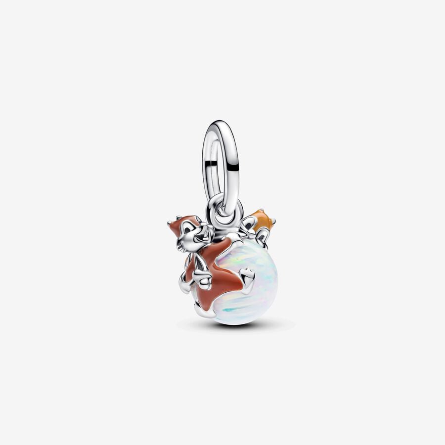 Disney Chip & Dale Bauble Dangle Charm S925 Sterling Silver