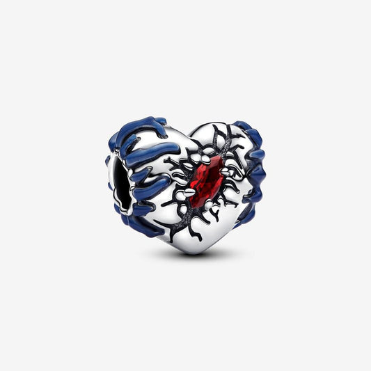 Stranger Things Glow-in-the-dark Heart Charm Hallmarked S925 Sterling Silver