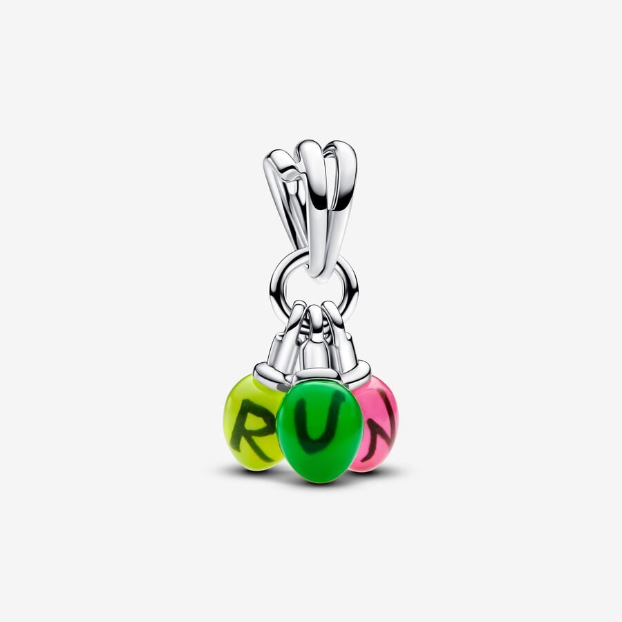 Stranger Things Glow-in-the-dark Run Dangle Charm S925 Sterling Silver