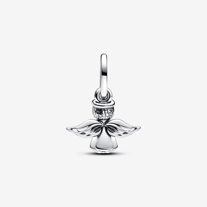 Sparkling Angel Dangle Charm S925 Sterling Silver