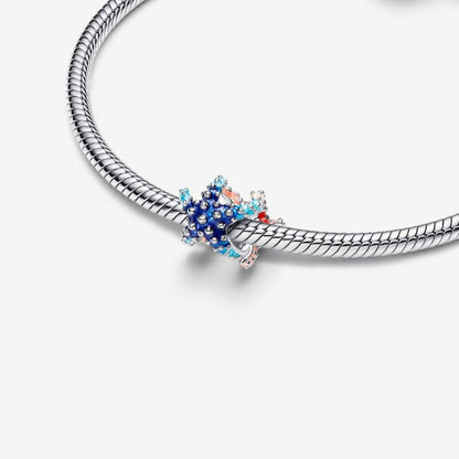 Colourful Star Fish Charm  S925 Sterling Silver