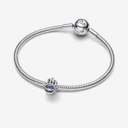 Hamsa Hand Charm  S925 Sterling Silver