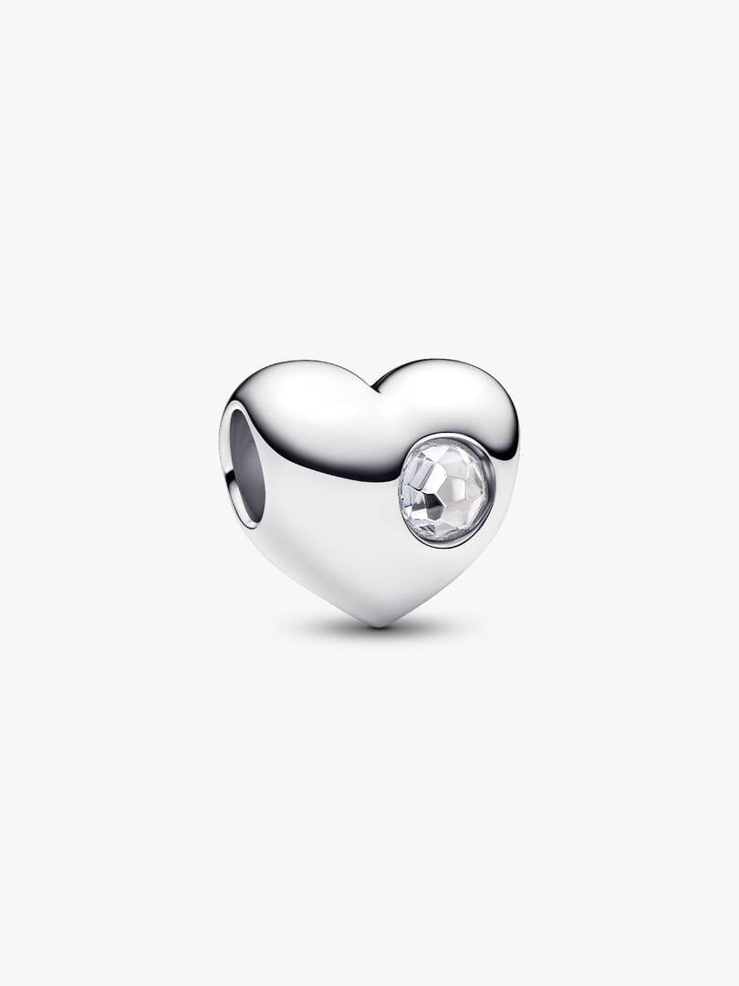 Birthstone Hearts Bracelet Charm S925 Sterling Silver