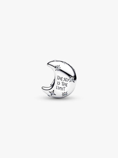 Crescent Moon Charm  S925 Sterling Silver