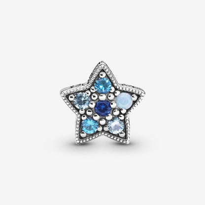 Bright Blue Star Charm S925 Sterling Silver