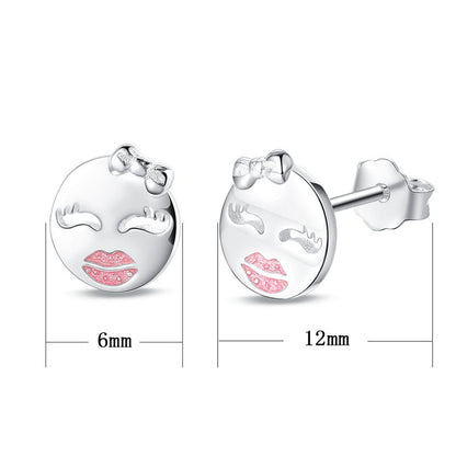 Playful Wink Sterling Silver stud Earrings