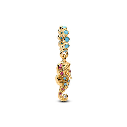 Seahorse Dangle Charm  S925 Sterling Silver