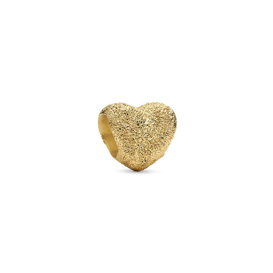 Textured Heart Mini Charm Hallmarked S925 Sterling Silver